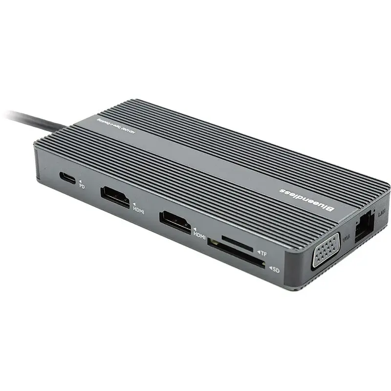 USB-хаб Blueendless USB Type-C 12-в-1 Grey (CA913886) - фото 3