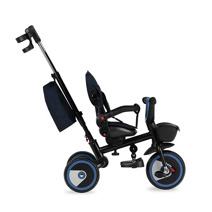 Дитячий триколісний велосипед MoMi Invidia 5 в 1 з батьківською ручкою blue navy (4069) - фото 4