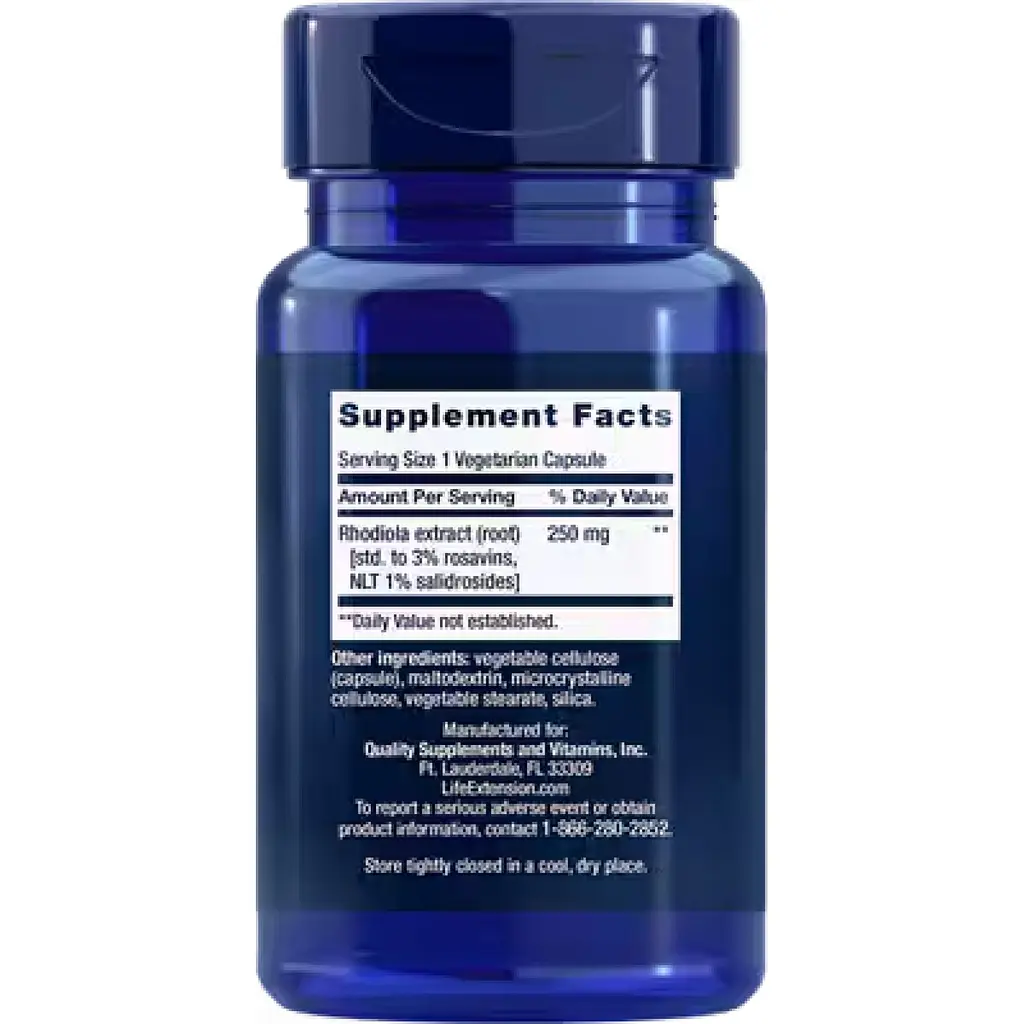 Родіола Life Extension Rhodiola Extract 250 мг 60 капсул - фото 2