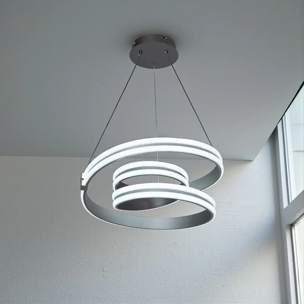 LED люстра завитки Diasha MX78093/1CF 125W, 6875 lm, Ø53 см, підвісна - фото 2