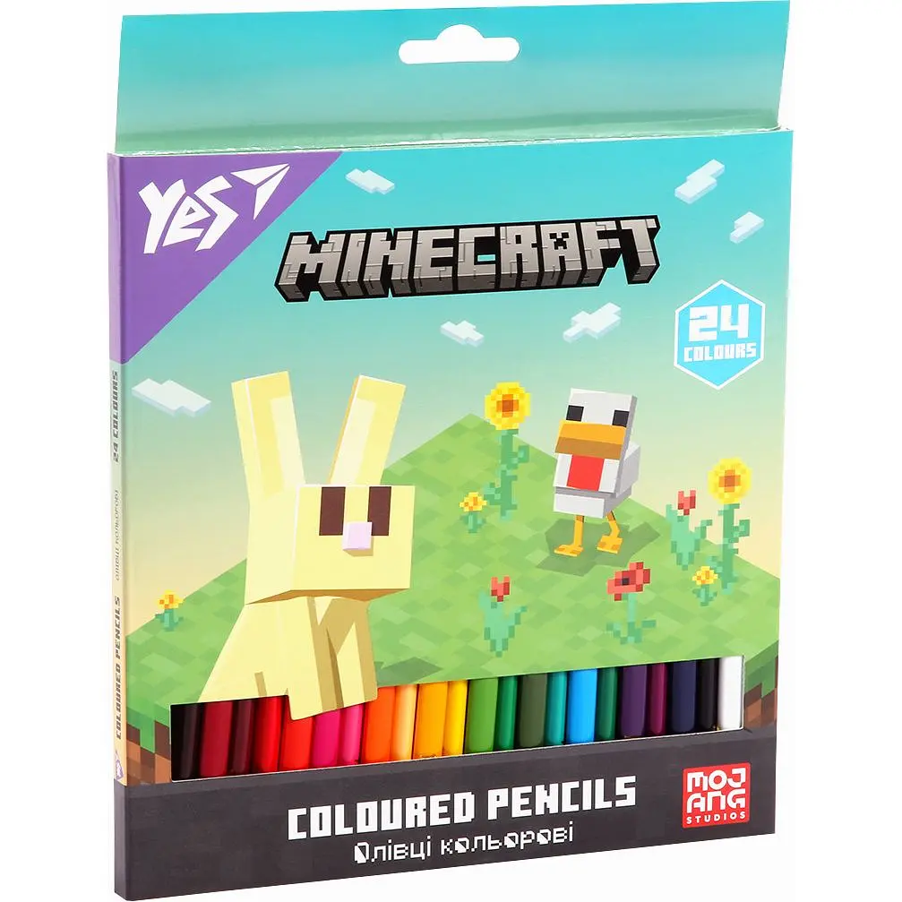 Карандаши цветные Yes Minecraft Spring 24 цвета (290776) - фото 2