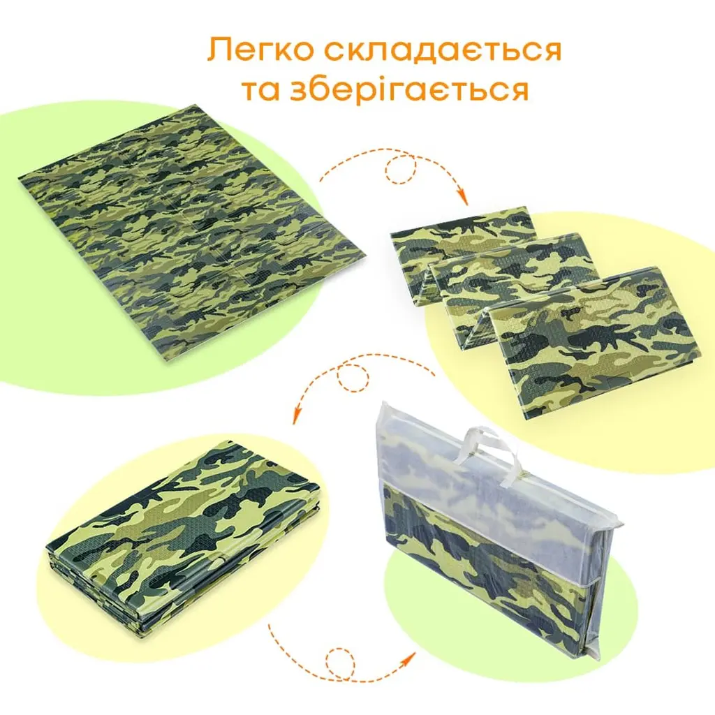 Камуфляжний килимок Мілітарі 200х150х1см (236) - фото 5