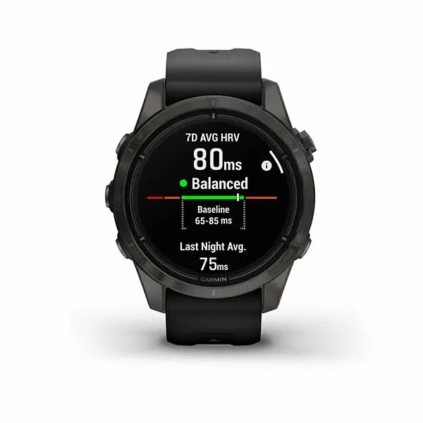 Смарт-годинник Garmin Epix Pro Gen 2 Sapphire 42mm Carbon G. DLC Ti. with Black Band (010-02802-14/15) - фото 6