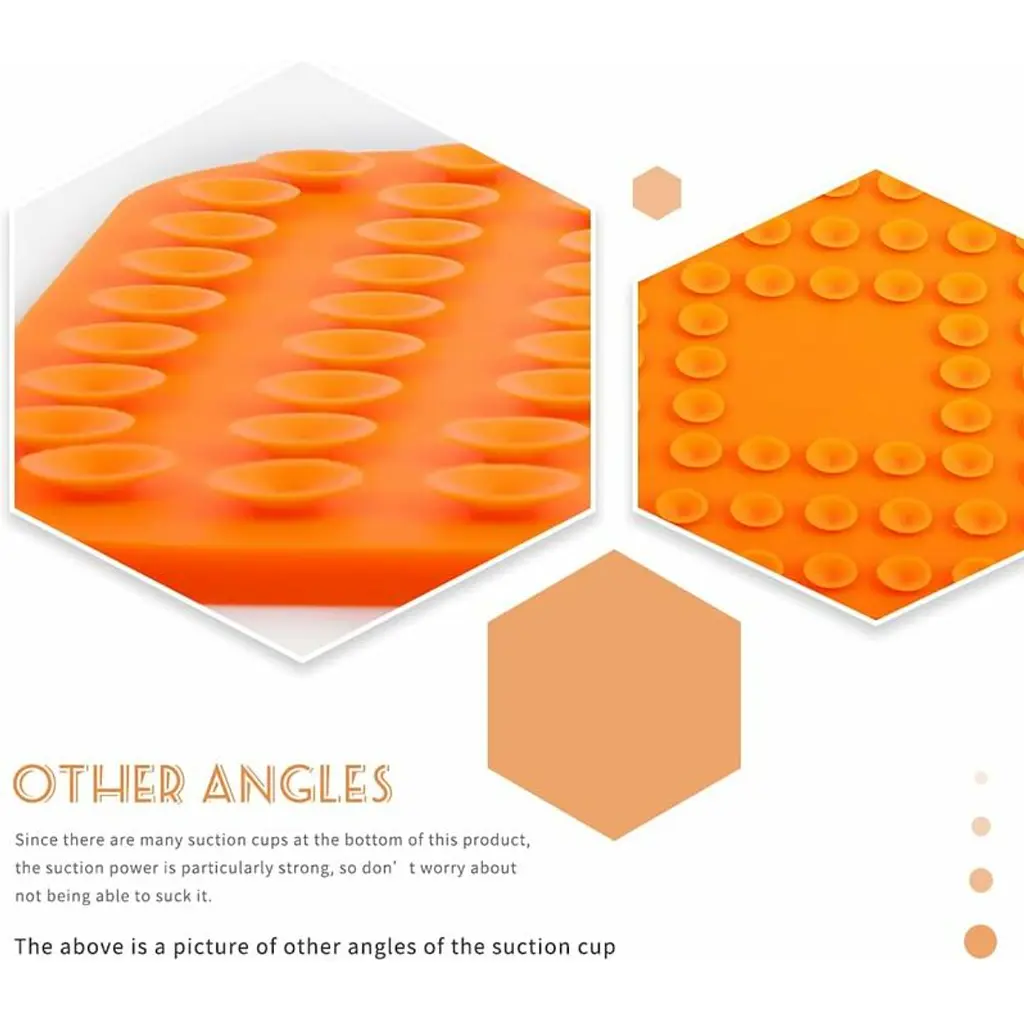Силіконовий килимок для лизання для собак Derby Silicone licking pad, orange - фото 6