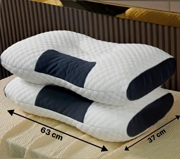 Анатомічна ортопедична подушка для сну Neck Support Massage Pillow • Подушка для шиї з ефектом пам’яті - фото 6