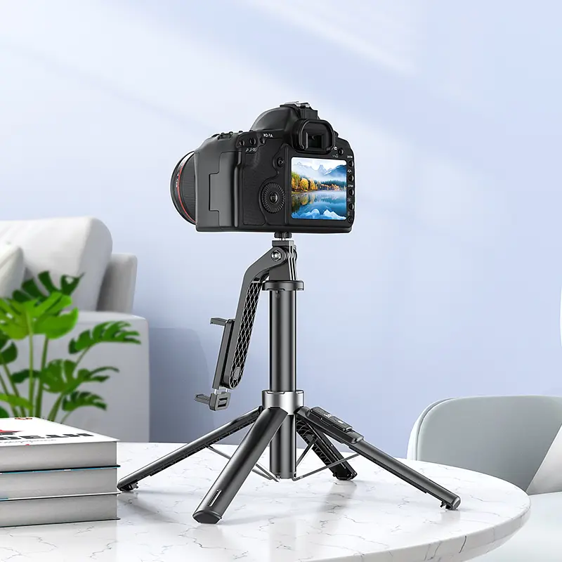 Селфі-монопод HOCO K21 Stream aluminum alloy live broadcast holder Black - фото 9