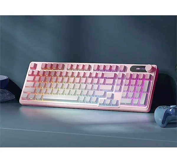 Клавіатура MageGee GK960 RGB Wireless (6971969729032) Pink/White (G-000004398) - фото 4
