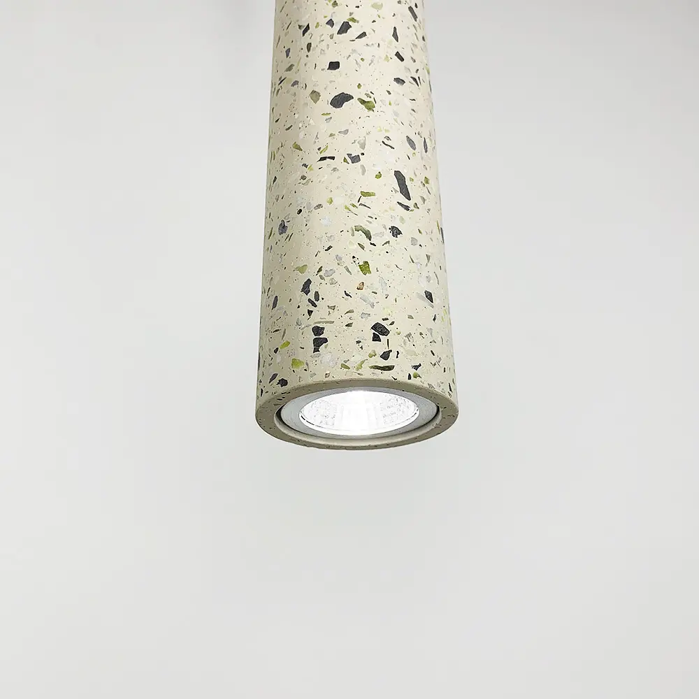Подвес Terrazzo Cylinder Long с белым бетонным плафоном 30х6 см | Line F | Арт. MJ163-60*300 WT - фото 3