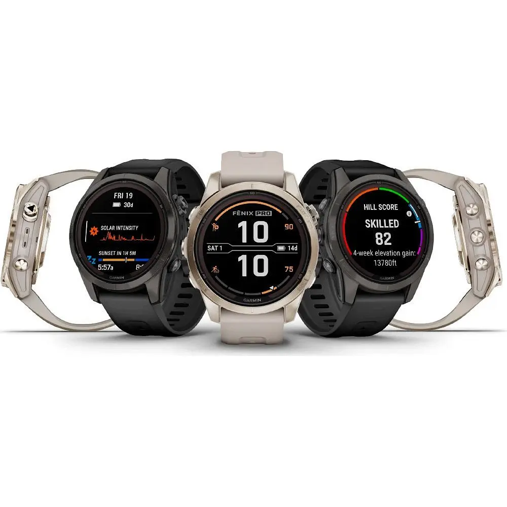 Смарт-годинник Garmin Fenix 7S Pro Sapphire Solar Edition Soft Gold with Light Sand Band (010-02776-14) [86526] - фото 11
