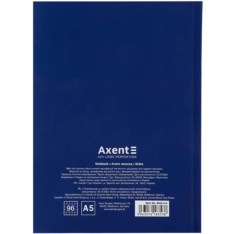 Книга записна Axent UA Вільна A5 в клітинку 96 аркушів (8455-2-A) - фото 5