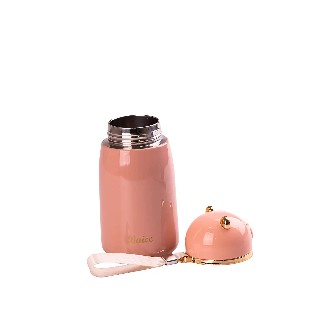 Термос детский Happy Life HPGM8851P с винтовой крышкой 380 мл розовый - фото 2