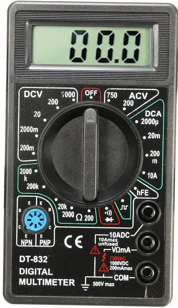 Цифровий мультиметр тестер Digital DT-832 - фото 4