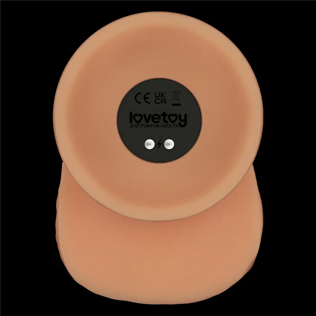 Реалістичний вібратор Vibrating Power Basics Cock тілесний 23.6см - фото 6