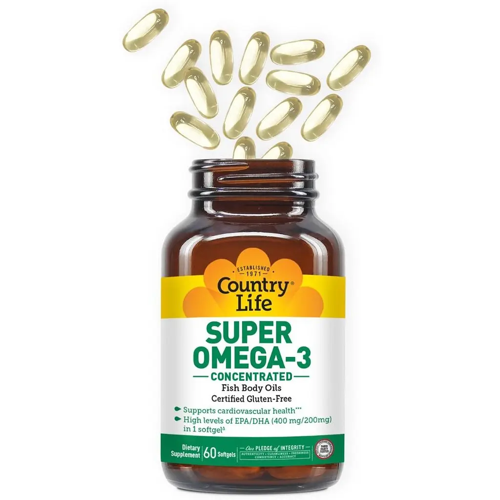 Риб'ячий жир Country Life Super Omega-3 60 м'яких капсул - фото 3