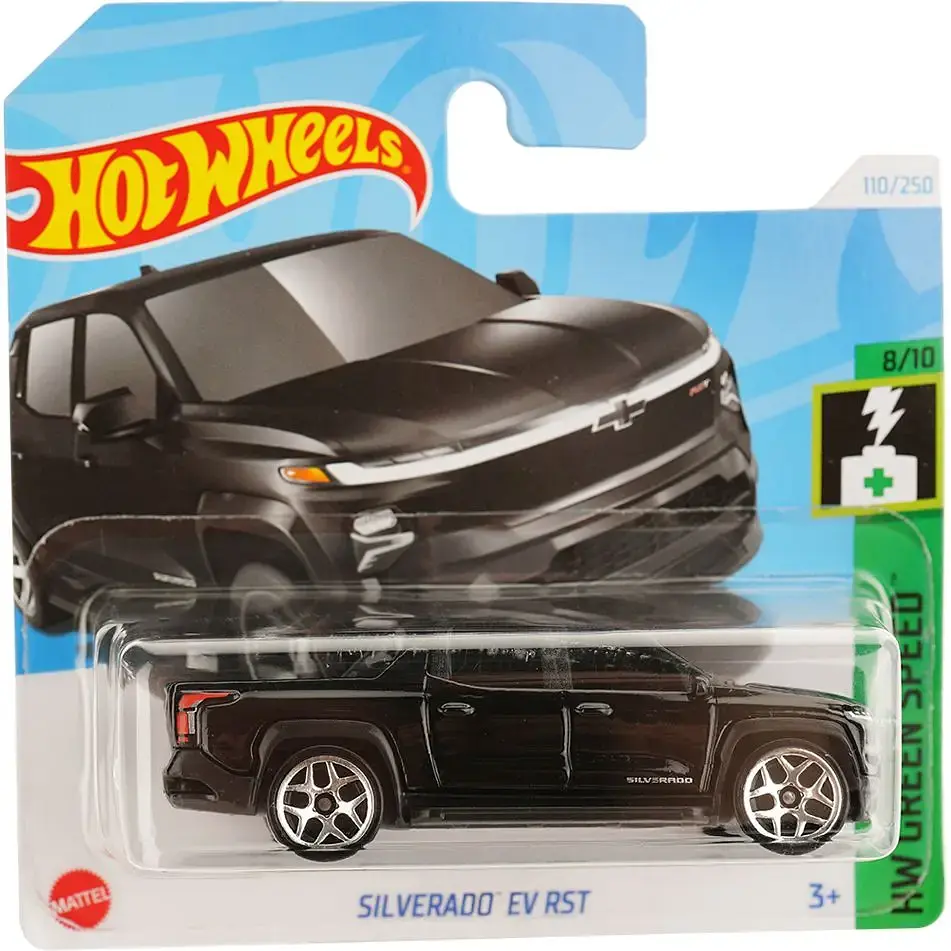 Набір: Базова машинка Hot Wheels HW Ride-Ons Rink Racer зелена (5785) + Базова машинка Hot Wheels HW Green Speed Silverado EV RST чорна (5785) - фото 3