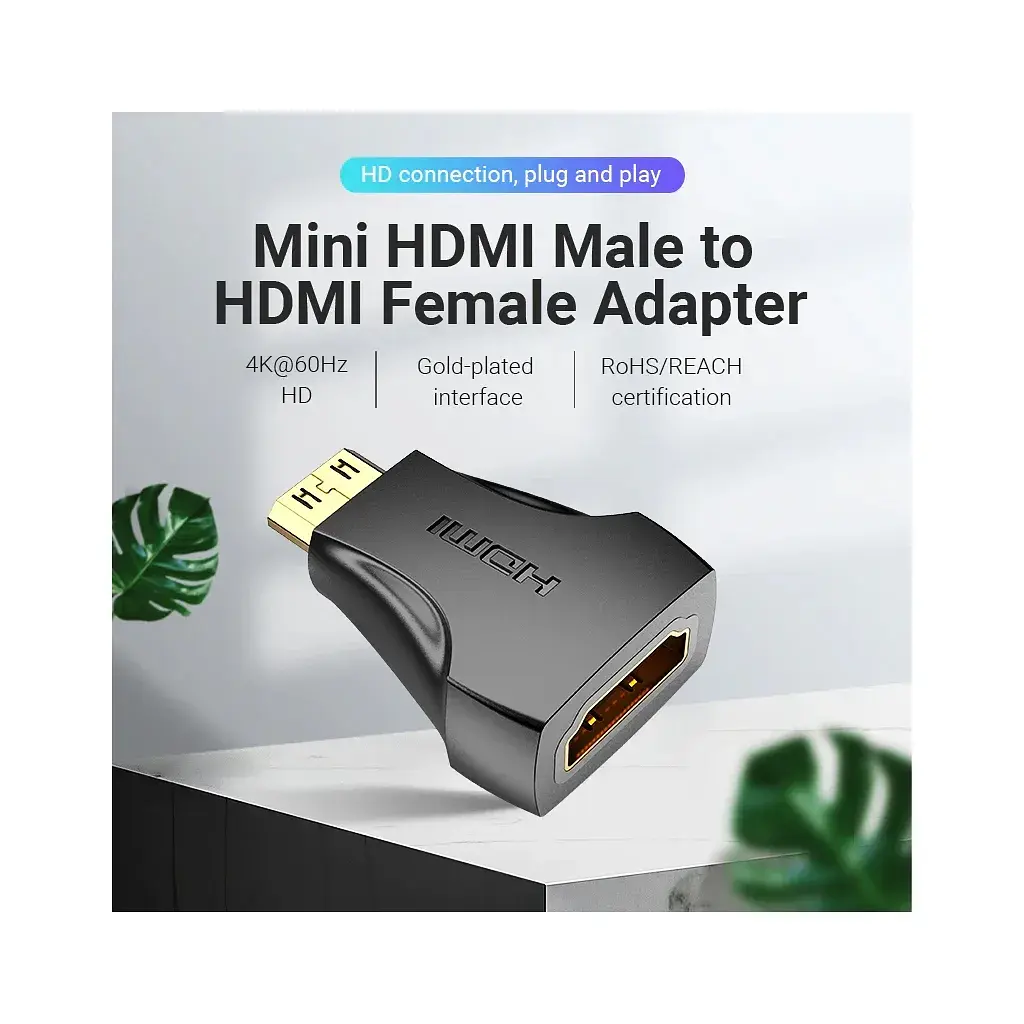 Перехідник HDMI to Mini HDMI black Vention (AISB0) - фото 2