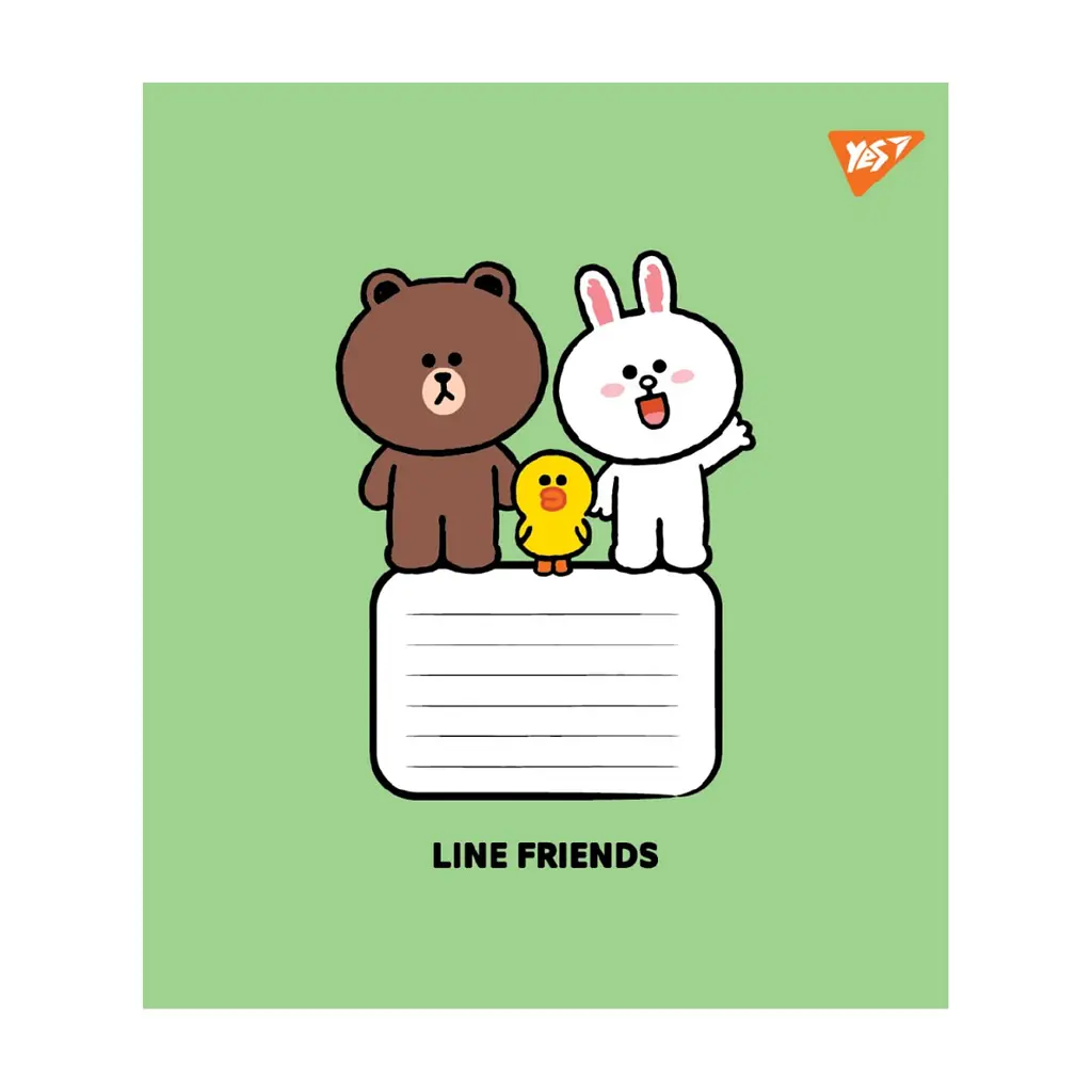 Зошит Yes Line Friends Stylish А5 12 аркушів лінія (767646), в асортименті - фото 4