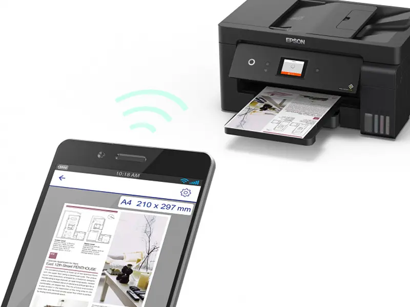 Epson БФП ink color A3 EcoTank L14150 38_24 ppm Fax ADF Duplex USB Ethernet Wi-Fi 4 inks Black Pigment - фото 3