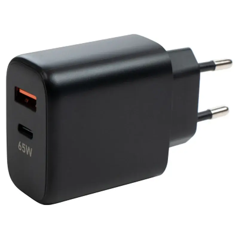 Зарядний пристрій Vinga GaN 65W PD+QC 1C1A ports Wall Charger (VCPCHCA65B) - фото 2
