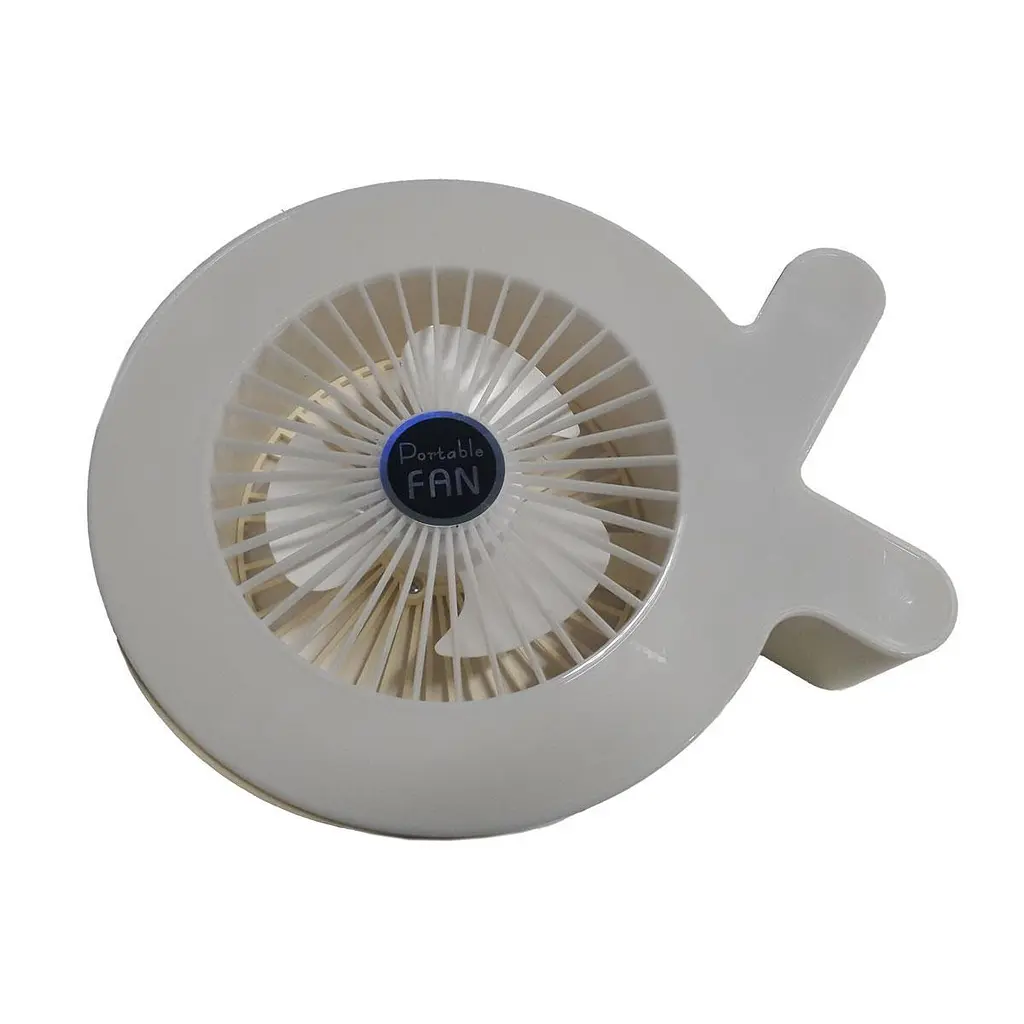 Настільний акумуляторний вентилятор Desktop Fan S37 з RGB-підсвіткою, 3 швидкості, 2,8 Вт, жовто-білий - фото 5