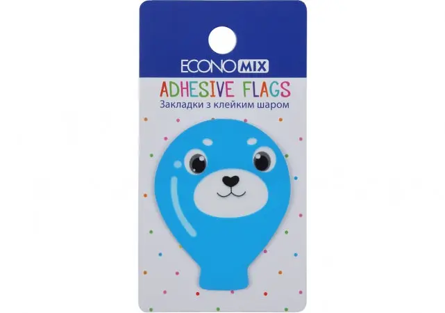 Стікери-закладки пластикові Economix Fun balloons 40 х50 мм 20 шт асорті (48) E20967-04 - фото 2