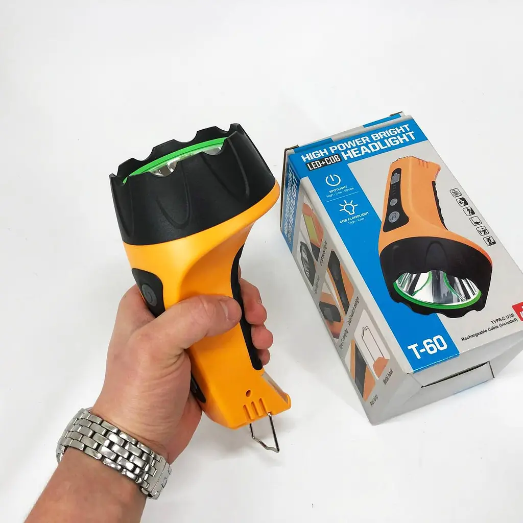 Ліхтар T60 3W COB з Li-Ion акумулятором, індикацією заряду, гаком та ЗУ Type-C (46869-T60_152) - фото 7