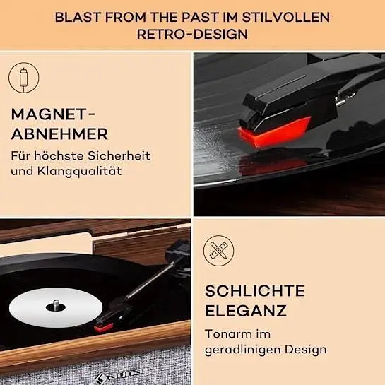 Проигрыватель винила Auna Bella Ann радио DAB+/FM USB Bluetooth (10041388) - фото 5