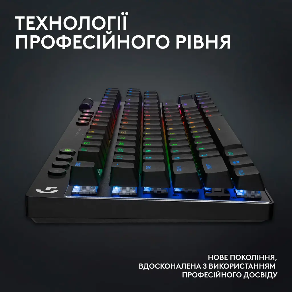 Клавиатура Logitech G PRO X TKL LightSpeed Tactile Black (920-012136) [94305] - фото 7