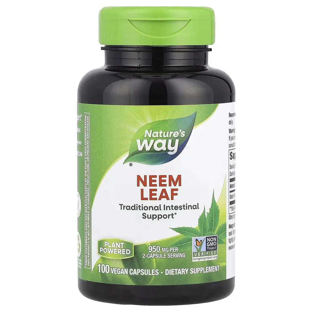 Натуральна добавка Nature's Way Neem Leaf, 100 вегакапсул