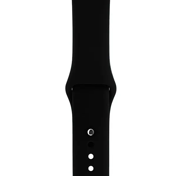 Силіконовий ремінець Watchbands для Apple Watch 42mm Розмір ML чорний (WB101BLACK) - фото 2