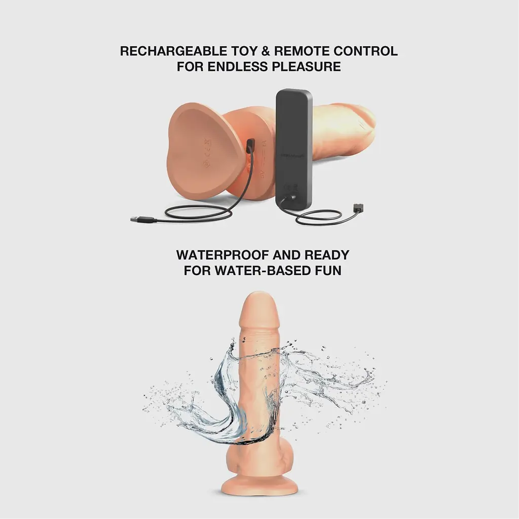 Фалоімітатор Strap-on-me Rotating Vibrating Realistic Dildo з вібрацією і ротацією, L - фото 5