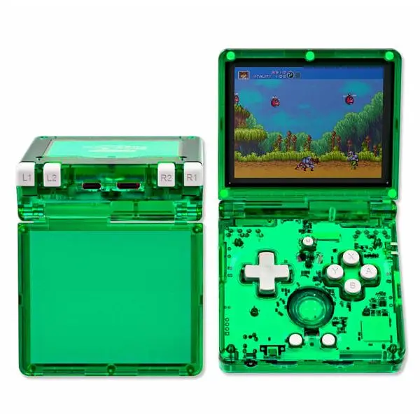 Ігрова консоль Anbernic RG35XXSP + 5000 Ігор 64 ГБ Green Transparent - фото 2