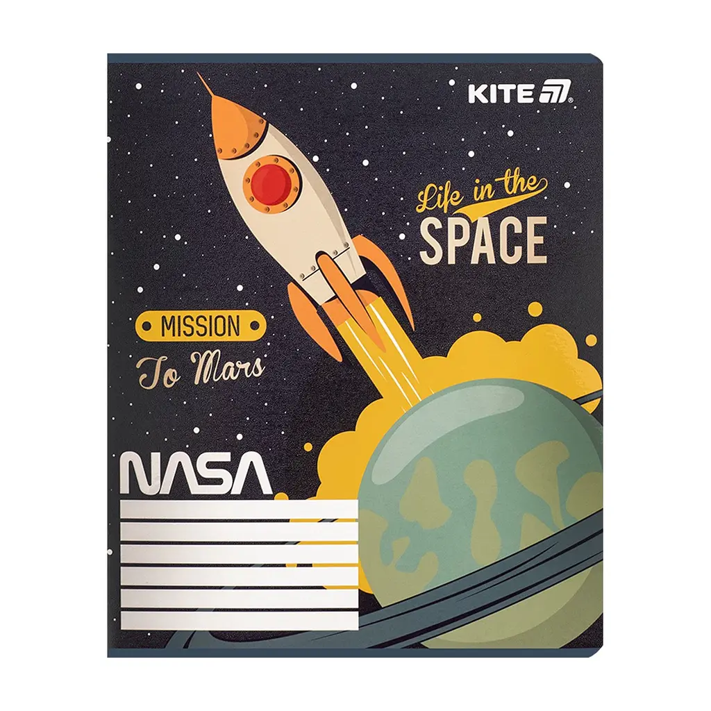 Зошит Kite NASA, 12 аркушів, клітинка (NS25-232), в асортименті - фото 2
