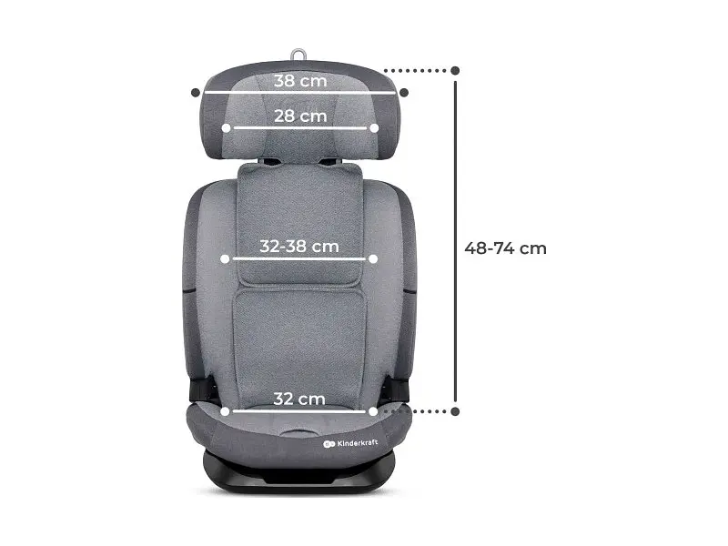 Автокрісло KinderKraft Oneto3 i-Size Cool Grey (KCONE300GRY0000) - фото 7