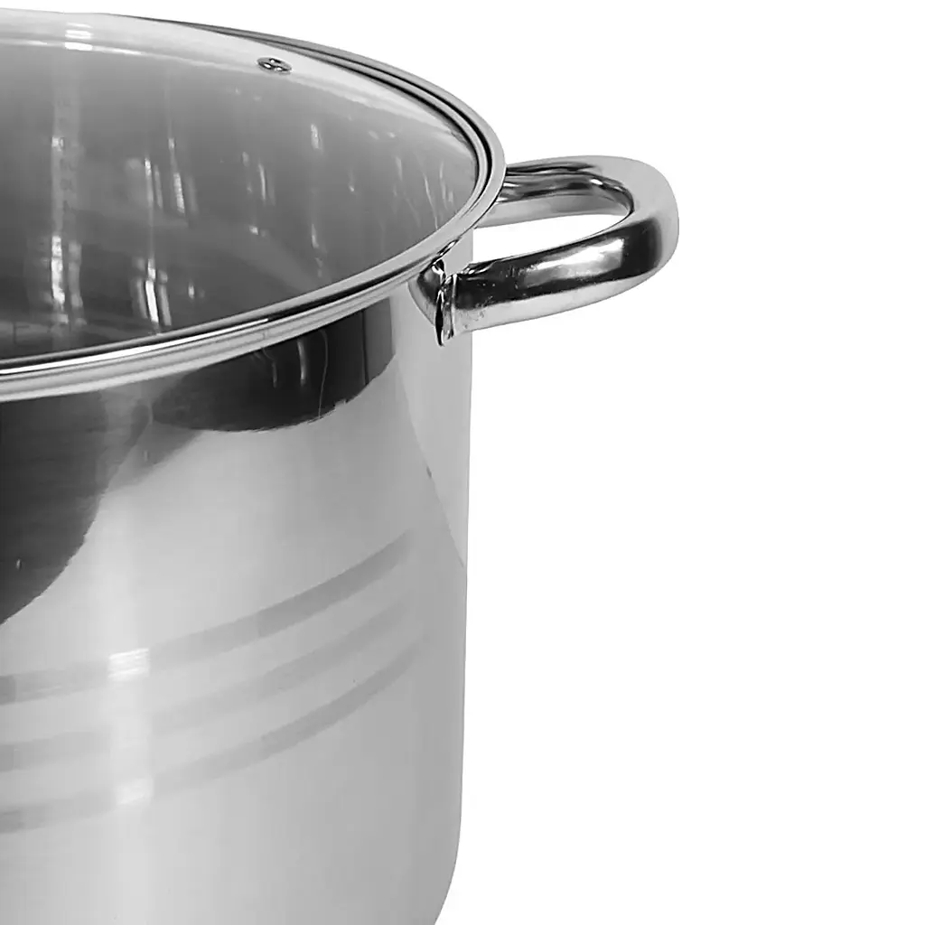 Каструля з кришкою Kamille KM-5406 15.5 л 30 см срібляста - фото 2