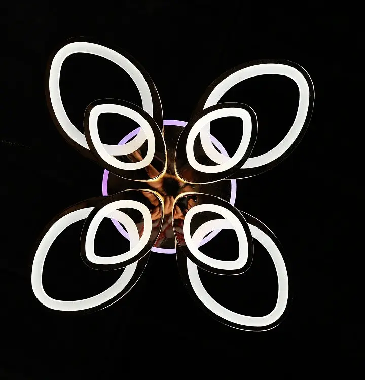 Стельова LED люстра з димерним пультом і підсвічуванням Splendid-Ray 30-3980-45 - фото 5