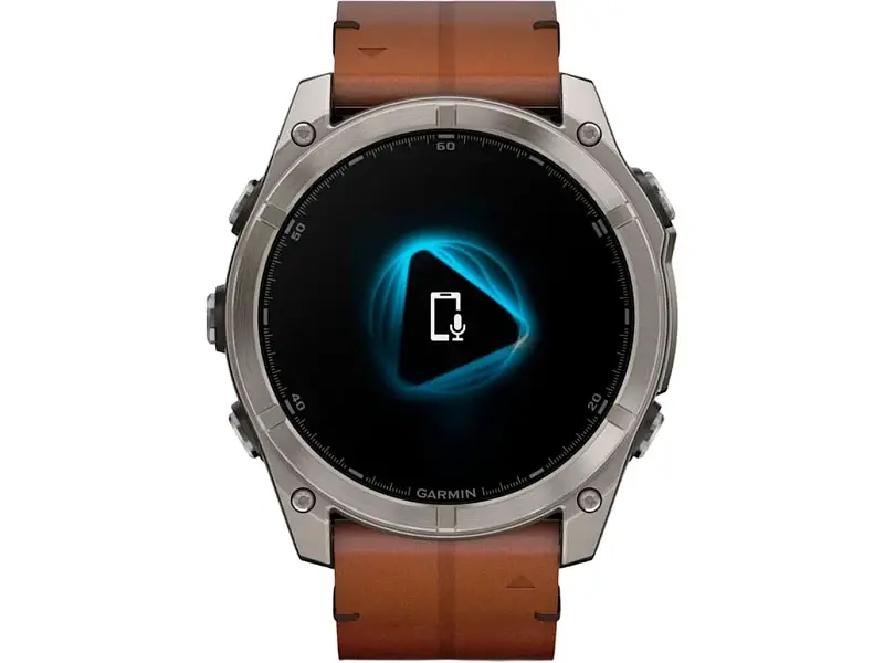 Спортивний годинник Garmin Fenix 8 51mm AMOLED Sapphire Carbon grey DLC w. Chestnut Leather Band (010-02905-40) - фото 3