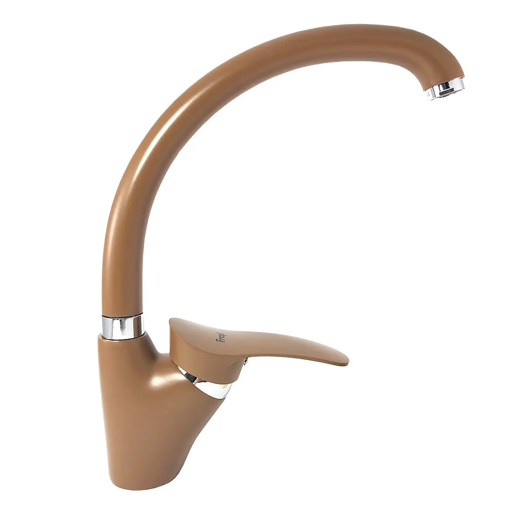 F4101-14 (F41) Змішувач для кухні U гайка Ø40 коричневий Frap 1/10, Коричневий