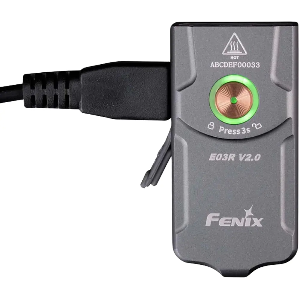Ліхтар-брелок Fenix E03R V2.0 Grey - фото 2