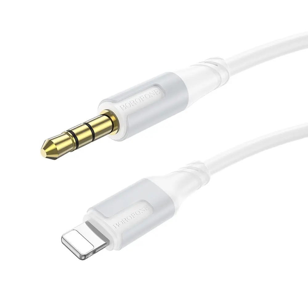 Аудіо кабель Borofone BL19 Lightning – AUX 3.5мм 1 м White (34362_3340062)