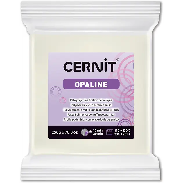 Полімерна глина Cernit Opaline, 250 г., Біла, (CR-CE0880250010)