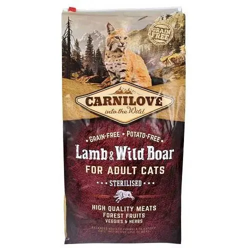 Сухой корм Carnilove Cat Sterilised для стерилизованных кошек ягненок и кабан 6 кг - фото 3