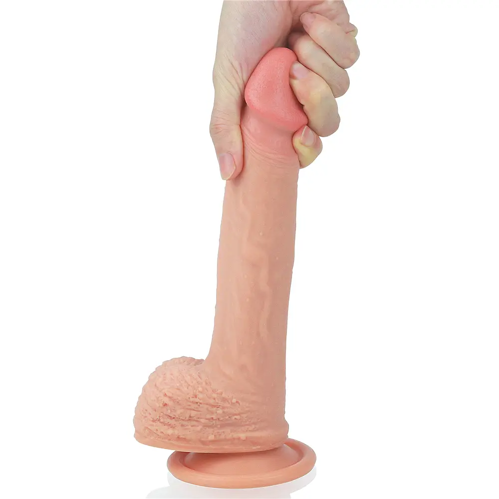 Фалоімітатор - Dual-Layered Silicone Cock 8.5" Flesh - фото 7