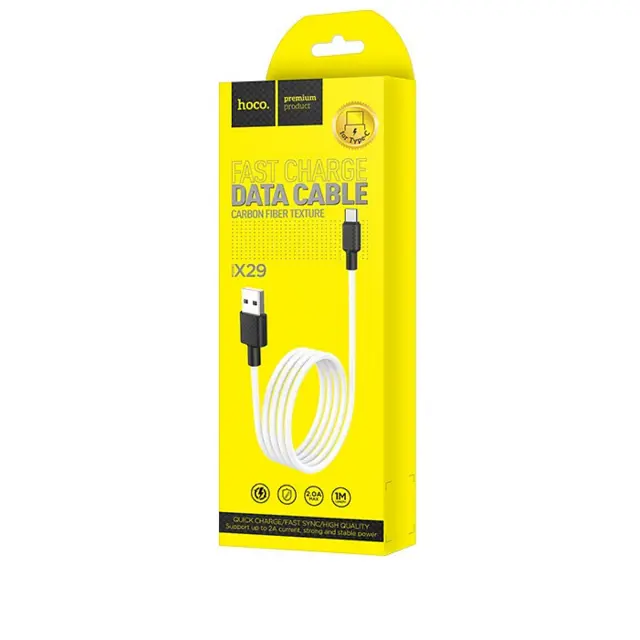 Кабель Hoco X29 Pisces Cable USB to Type - C 2A 1m White - фото 2