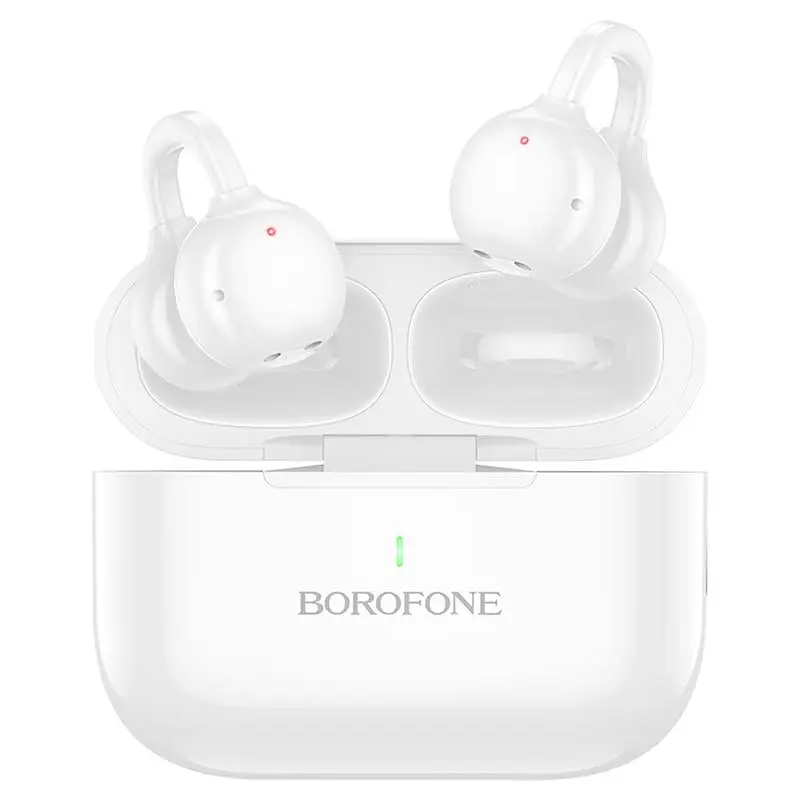 Бездротові TWS навушники Borofone BW95 Cancion clip-on White - фото 2
