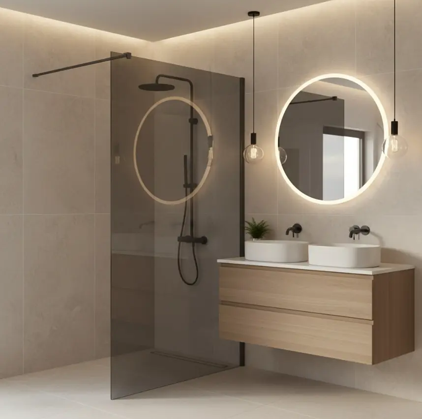 Душова стінка Rea Flexi 100x195 grey tytan KPL-K99484 - фото 3