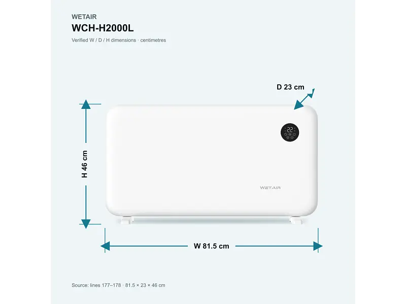 Обігрівач WetAir WCH-H2000L - фото 6
