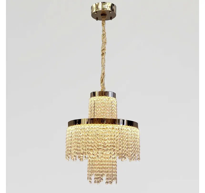 Компактна каскадна LED люстра 376-400GD Artlight у золотому кольорі - фото 3