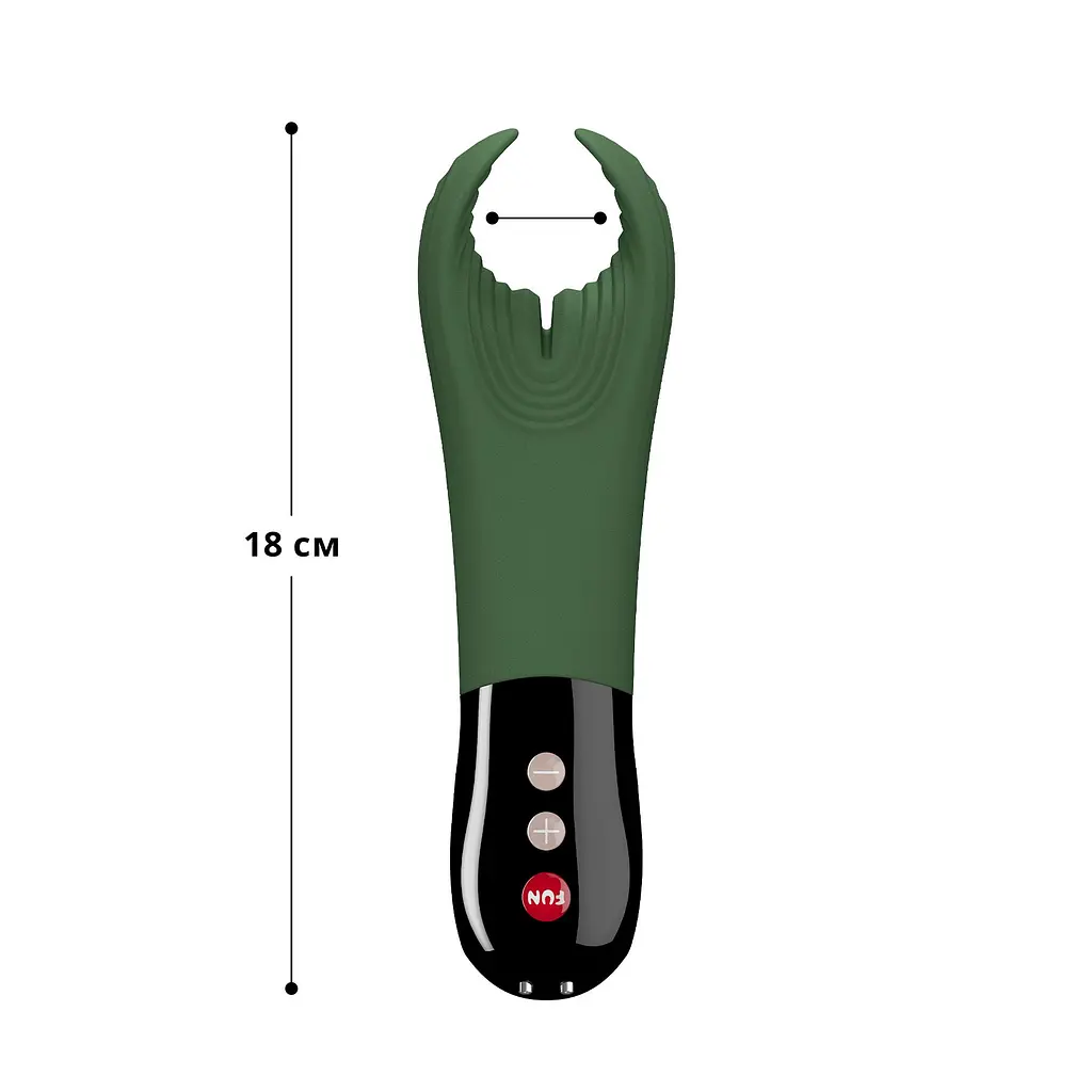 Вібратор для пеніса Fun Factory MANTA moss green/black, підходить для парних ігор - фото 2