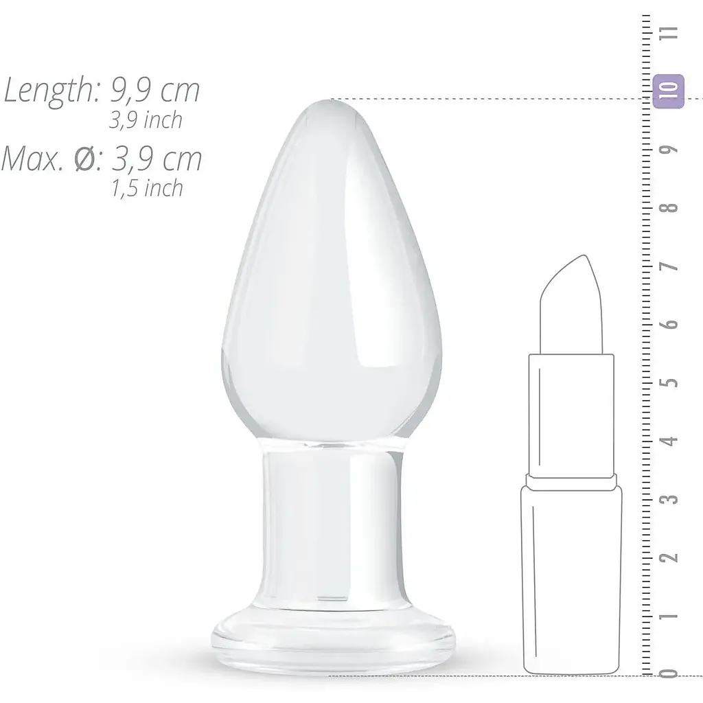 Стеклянная анальная пробка Gildo Glass ButtPlug No. 24 - фото 3